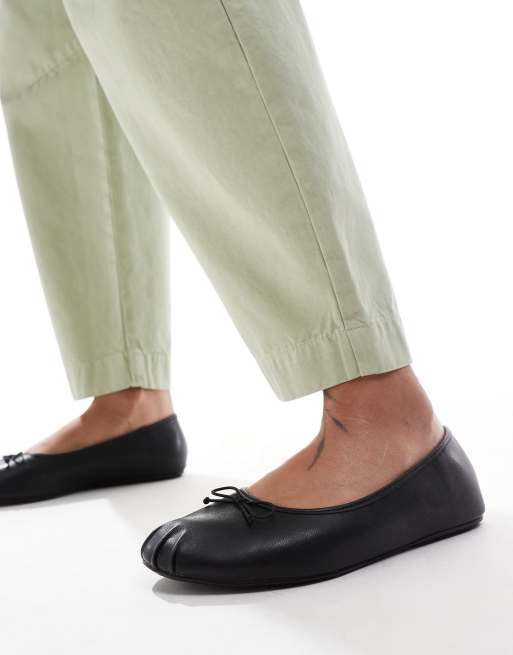 Pull&Bear - Ballerinaschoenen in zwart, 2 van 4