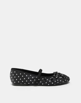 Pull & Bear - Ballerines à pois - Noir