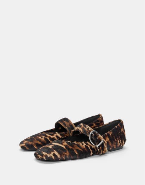 Pull&Bear - Ballerines en cuir à imprimé animal - Léopard - view 1
