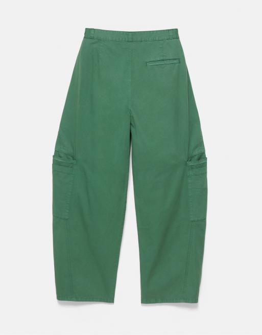 Pull&Bear ballon-cargobukser i grøn, 7 af 7