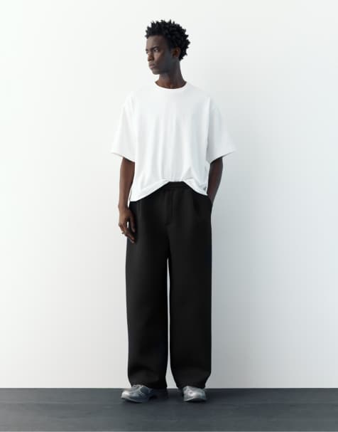 Pull&Bear – Ballon-Trainingshose in Schwarz - view 1