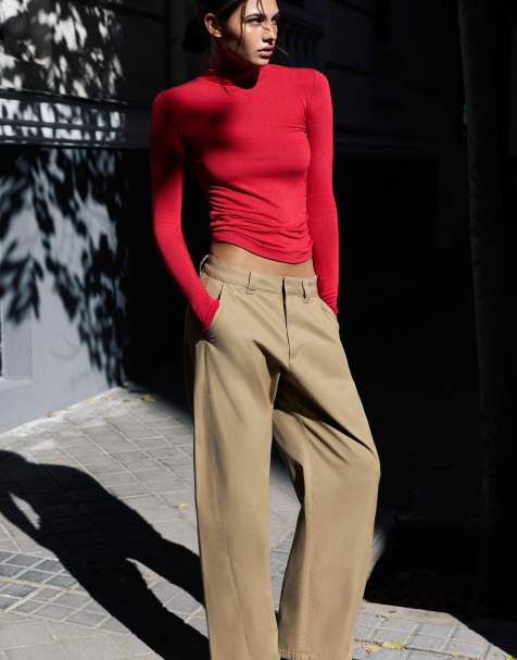 Pull&Bear ballongchinosbyxor i sand - view 1