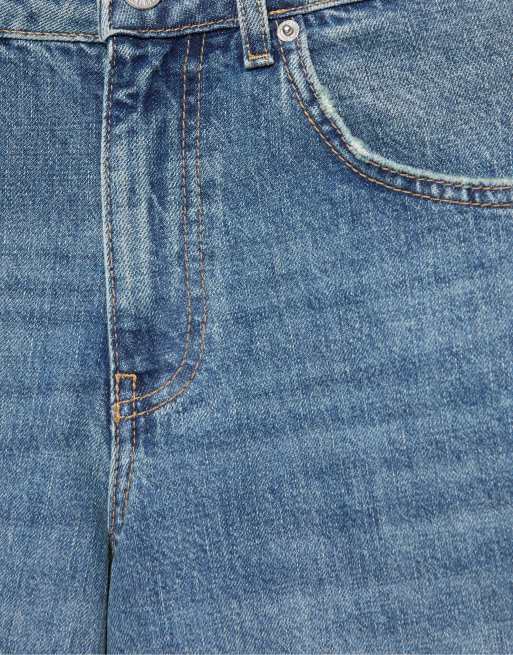 Pull&Bear Balloon-Baggy-Jeans mit Nähten in Dunkelblau, 7 von 7