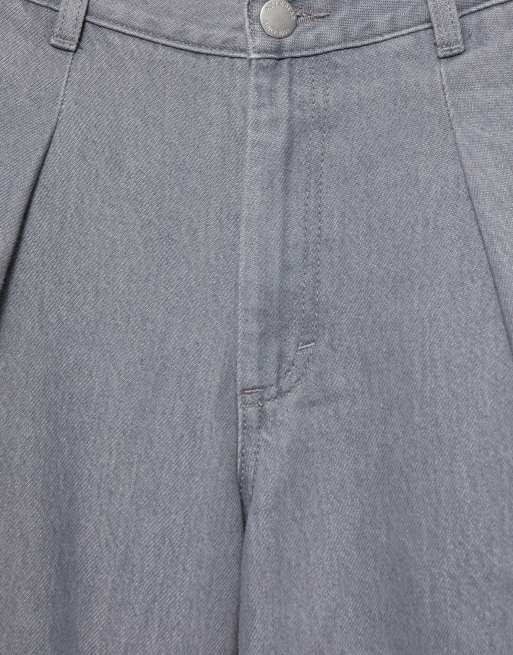 Pull&Bear Balloon  cargo trousers in grey, 6 of 7
