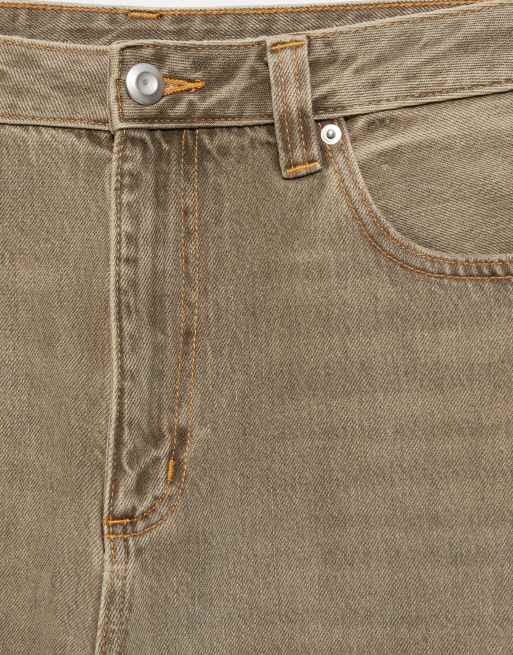 Pull&Bear Balloon fit baggy jeans in brown, 7 of 7