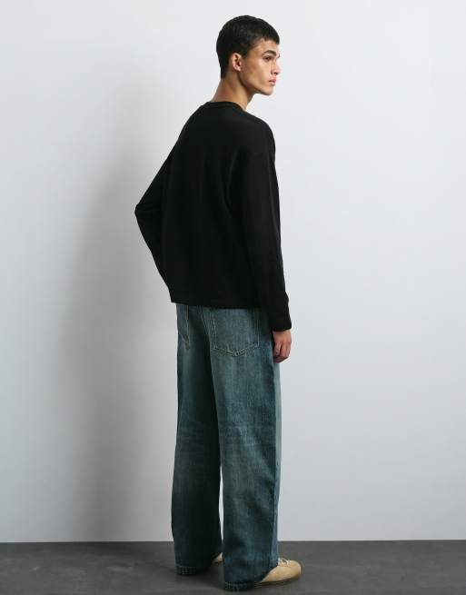 Pull&Bear Balloon-Fit Baggy-Jeans in Neonblau, 2 von 7