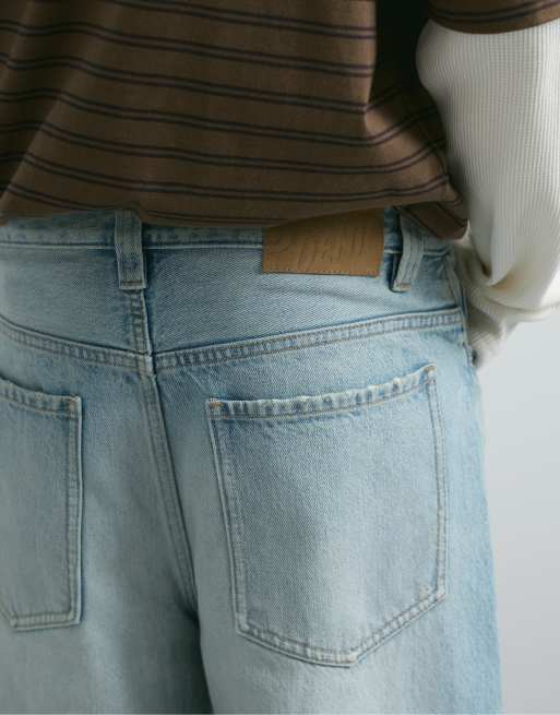Pull&Bear Balloon fit baggy jeans in pale indigo, 5 of 7