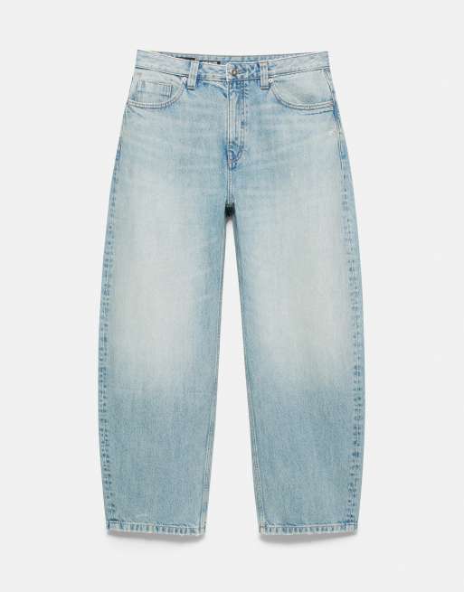 Pull&Bear Balloon fit baggy jeans in pale indigo, 6 of 7