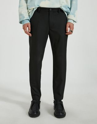 Pull&Bear balloon fit trousers in black