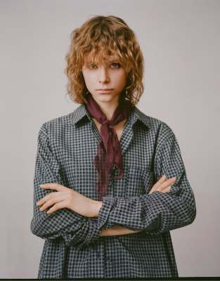 Pull & Bear - Bandana aus Chiffon in Kastanie-Rot