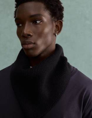 Pull & Bear - Bandana en maille - Noir