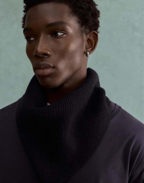 Pull&Bear - Bandana en maille - Noir - view 1