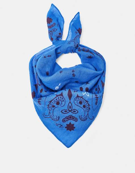Pull&Bear – Bandana in Blau mit Print - view 1