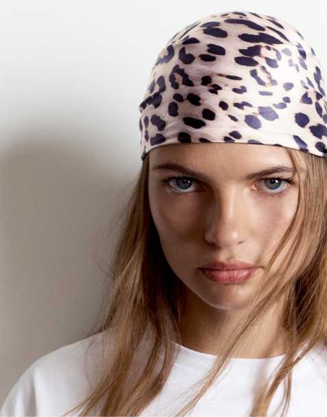 Pull&Bear bandana med leopardprint i rød - view 1