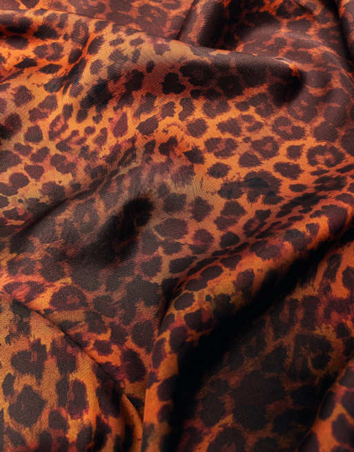 Pull&Bear bandana met luipaardprint in bruin, 4 van 5