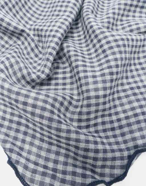 Pull&Bear Bandana mit Karoprint in Blau, 2 von 3