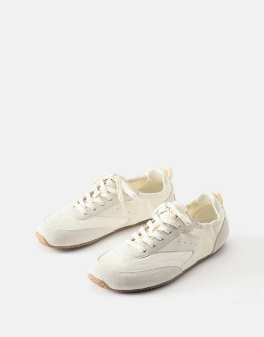 Pull&Bear Barfuß-Sneaker in Ecru, 3 von 6
