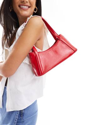 Pull & Bear barrel bag in red