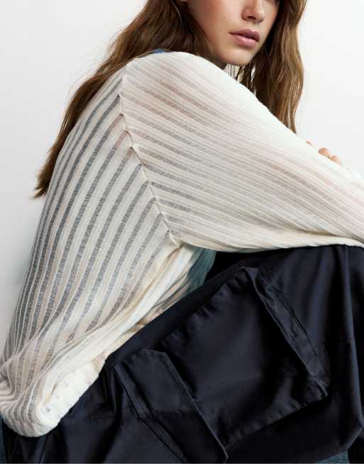 Pull&Bear barrel cargobroek in donkergrijs, 5 van 7