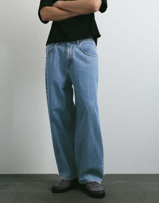 Pull&Bear Barrel-jeans i mørkeblå, 4 af 7
