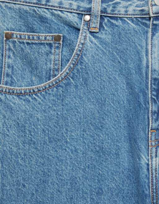 Pull&Bear Barrel-jeans i mørkeblå, 7 af 7