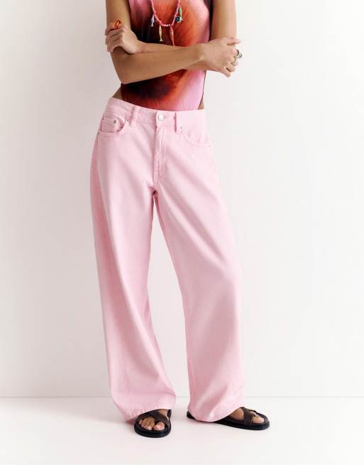 Pull&Bear – Barrel-Jeans in Rosa, 2 von 4