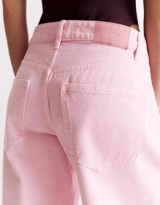 Pull&Bear – Barrel-Jeans in Rosa, 3 von 4