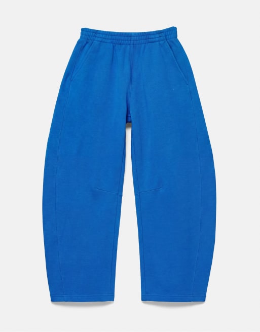Pull&Bear barrel-leg joggingbukser i mørkeblå, 5 af 6