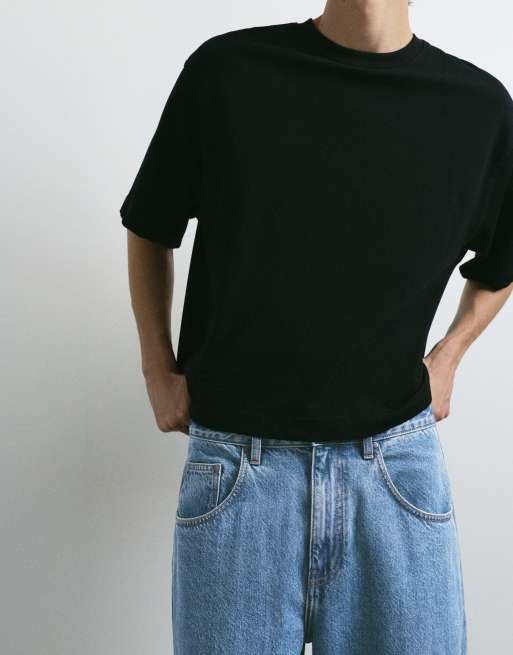 Pull&Bear barreljeans i mörkblått, 3 av 7