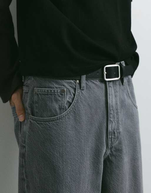 Pull&Bear barreljeans i mörkgrått, 3 av 7