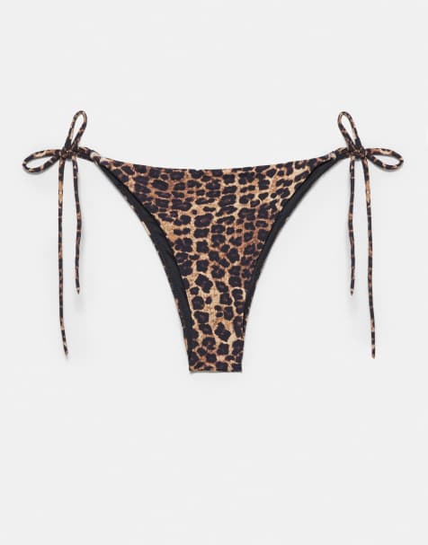 Pull&Bear - Bas de bikini léopard - Marron - view 1