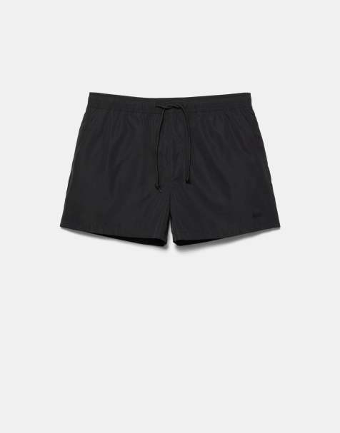 Pull&Bear – Basic-Badehose in Schwarz - view 1