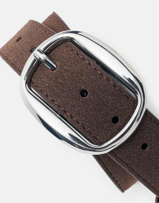 Pull&Bear Basic belt in brown, 3 of 3