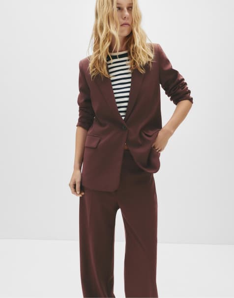 Pull&Bear - Basic blazer in bordeauxrood - view 1