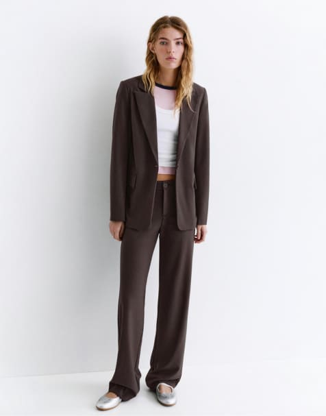 Pull&Bear – Basic – Blazer in Braun - view 1