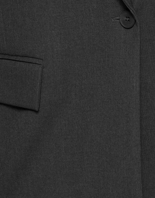 Pull&Bear basic blazer in grijs gemêleerd, 7 van 7