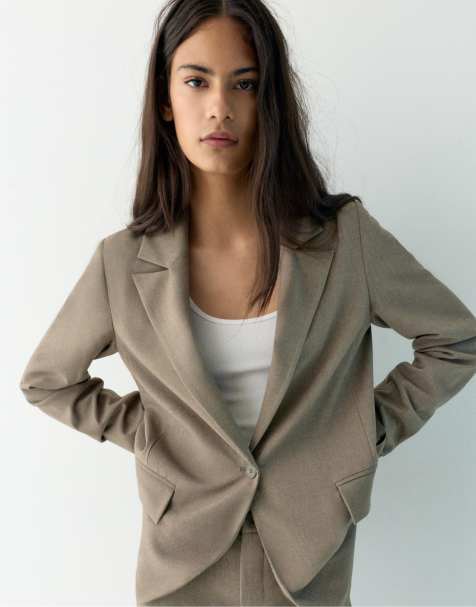 Pull&Bear basic blazer in beige