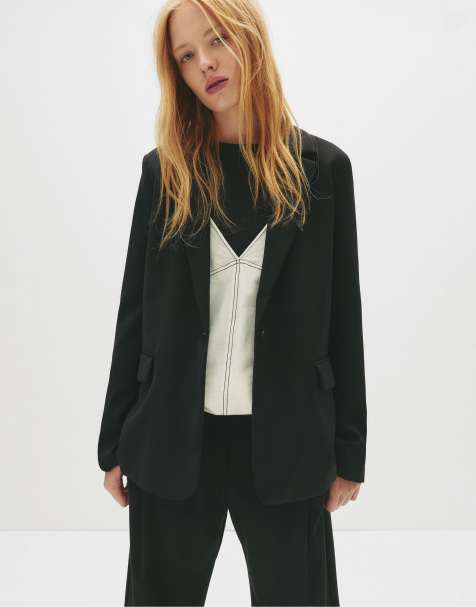 Pull&Bear – Basic-Blazer in Schwarz - view 1
