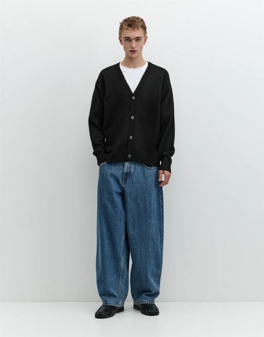 Pull&Bear Basic cardigan in black, 4 of 7