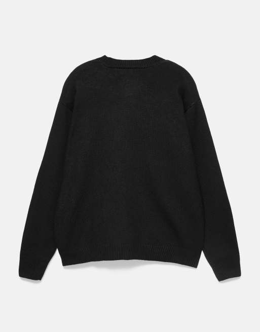Pull&Bear Basic-Cardigan in Schwarz, 7 von 7