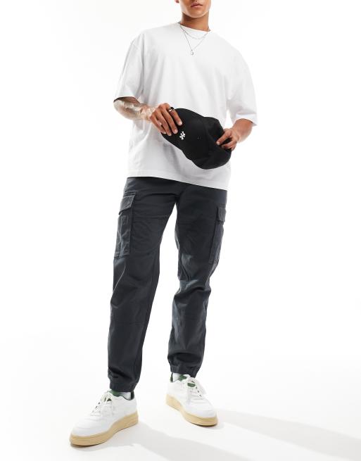 Pull&Bear basic cargo pants in gray