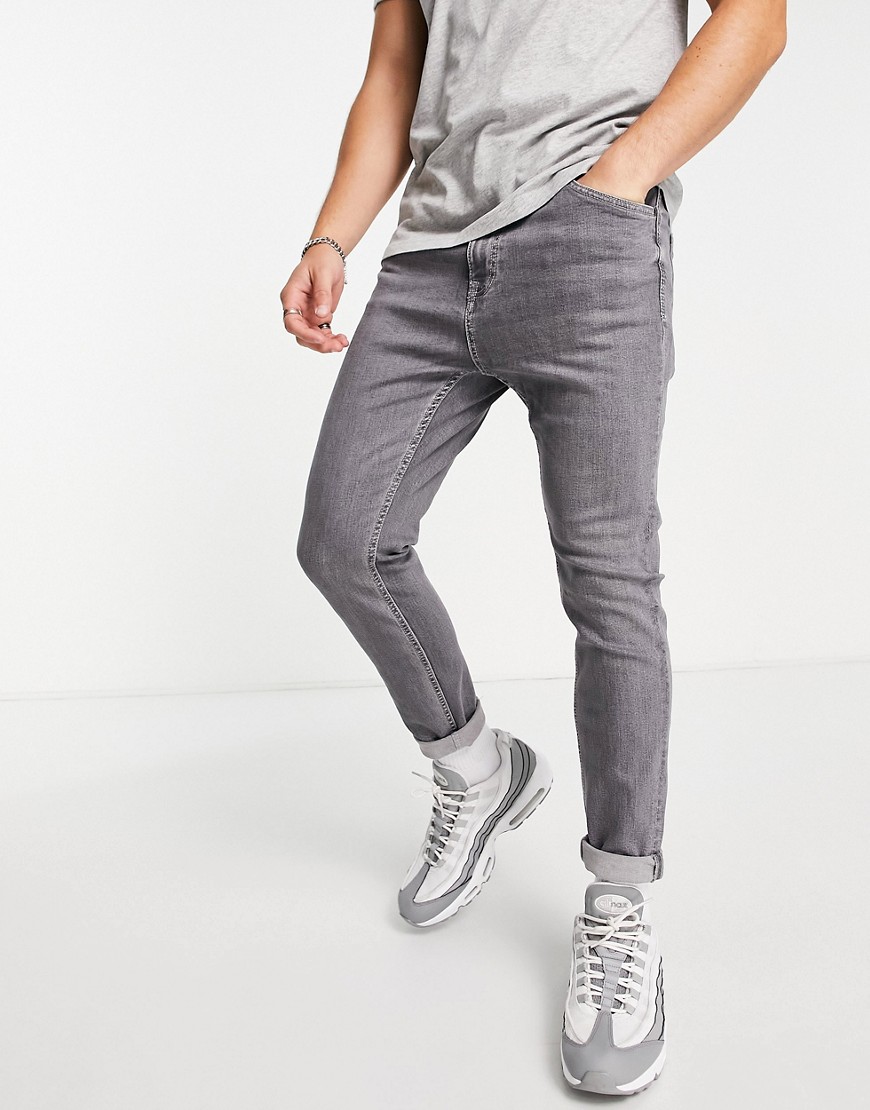 Pull & Bear basic carrot fit jeans in grey