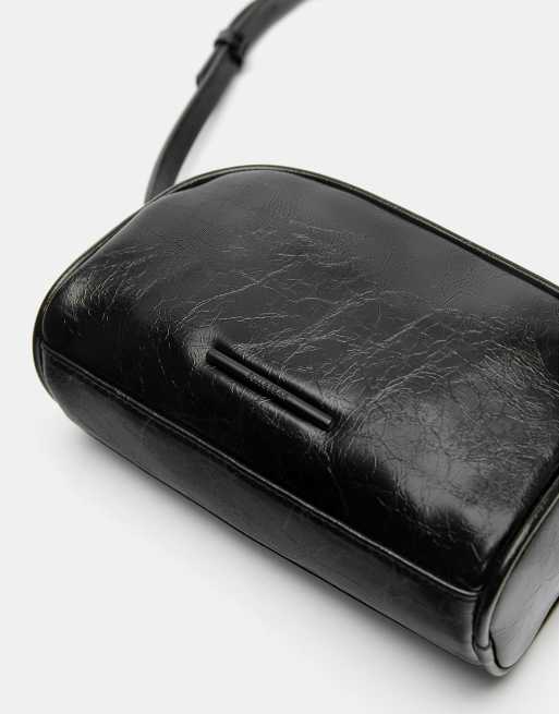 Pull&Bear - Basic crossbody tas in zwart, 3 van 4