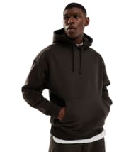 Hollister brushed overshirt in brown