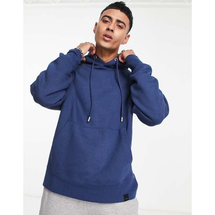 Pull and bear navy sales hoodie