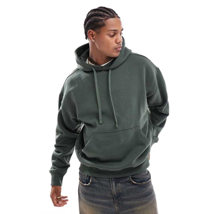 Pull Bear basic hoodie in green ASOS