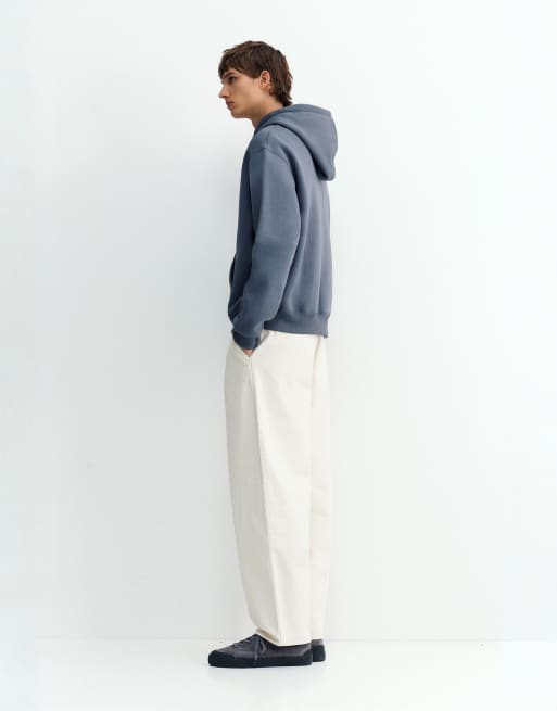Pull&Bear basic hoodie in grijsblauw, 2 van 7