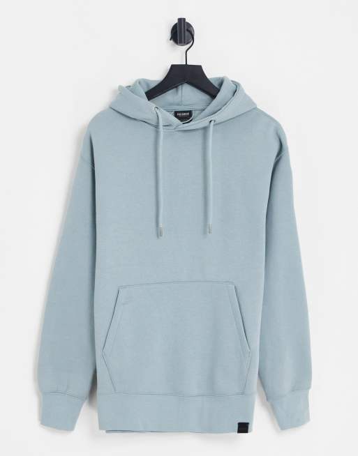 Pull&Bear basic hoodie in light blue | ASOS