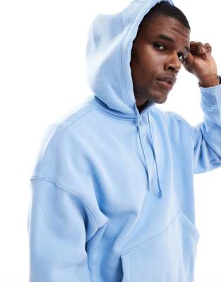 basic hoodie in light blue