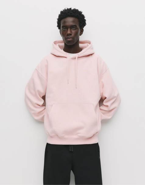 Pull&Bear Basic hoodie in pink - view 1